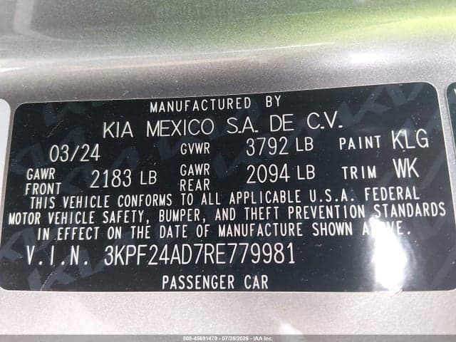 2024 KIA FORTE LXS 9