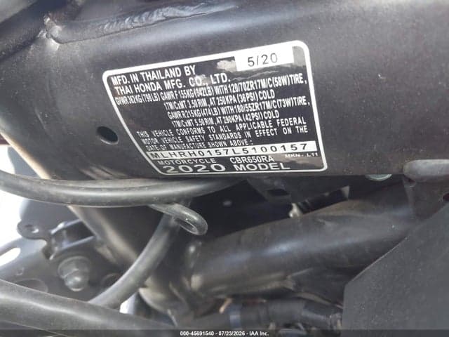 2020 HONDA CBR650 RA 10