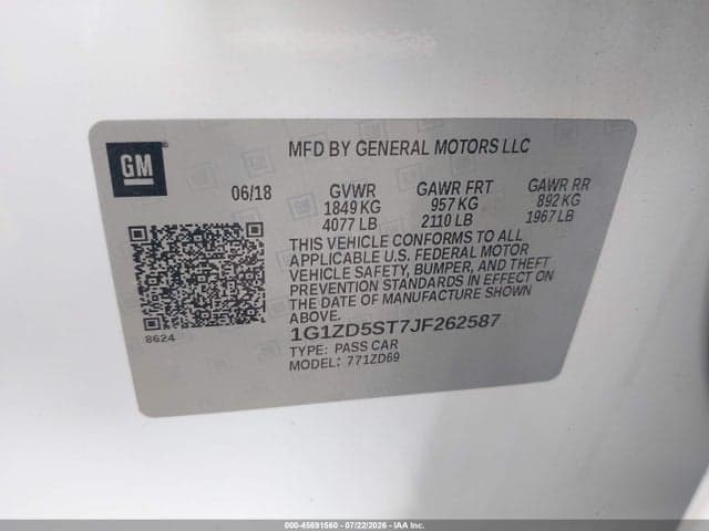 2018 CHEVROLET MALIBU LT 9