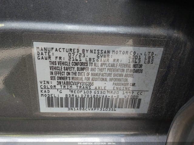 2023 NISSAN SENTRA SV XTRONIC CVT 9