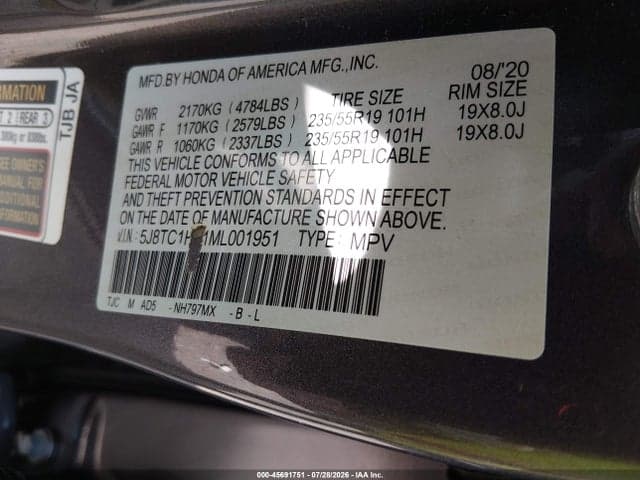 2021 ACURA RDX TECHNOLOGY PACKAGE 9