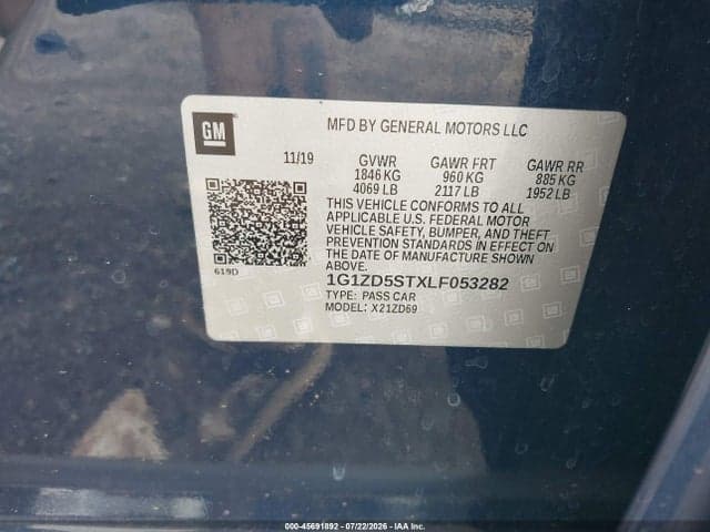 2020 CHEVROLET MALIBU FWD LT 9
