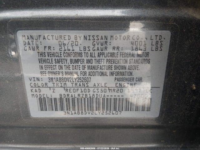 2020 NISSAN SENTRA SR XTRONIC CVT 9