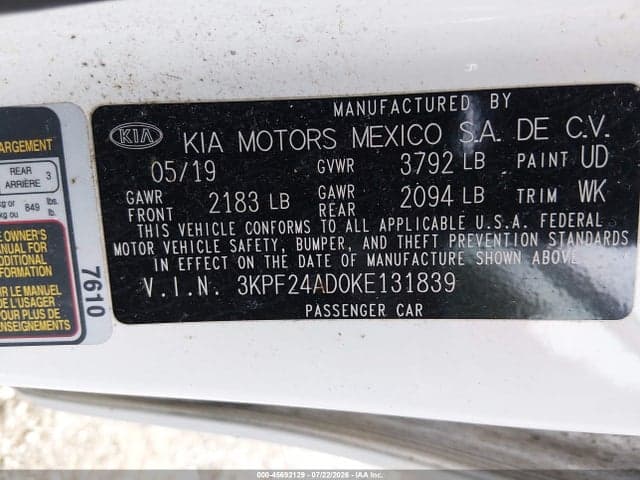 2019 KIA FORTE LXS 9