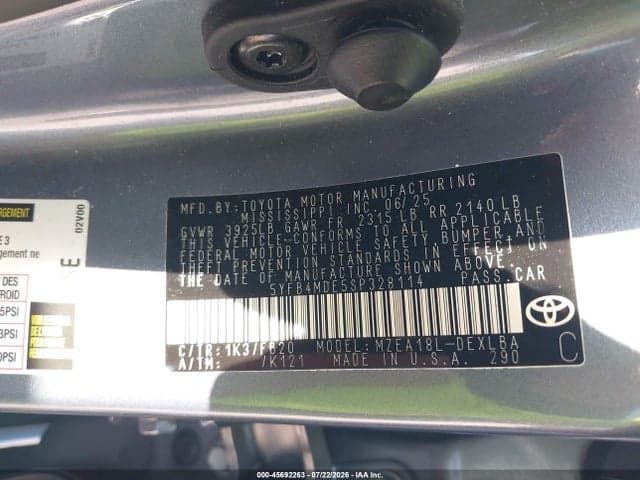 2025 TOYOTA COROLLA LE 9