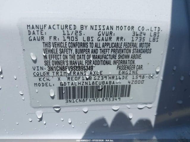 2025 NISSAN VERSA 1.6 SR 9