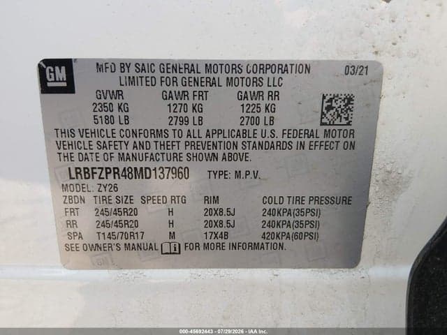 2021 BUICK ENVISION AWD ESSENCE 9