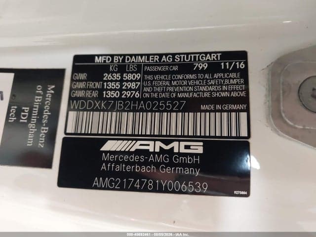 2017 MERCEDES-BENZ AMG S 63 4MATIC 9