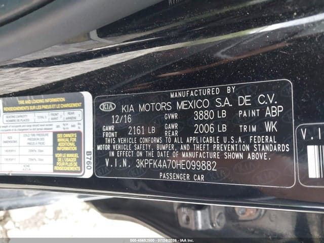 2017 KIA FORTE LX 9