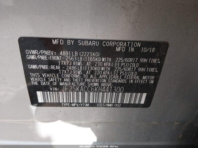2019 SUBARU FORESTER 9