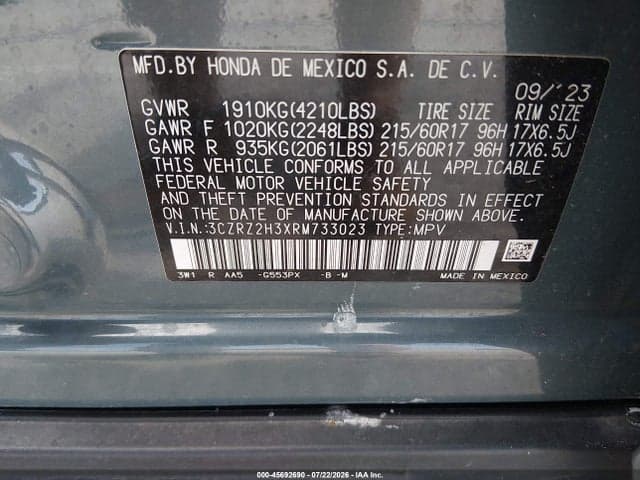 2024 HONDA HR-V AWD LX 9