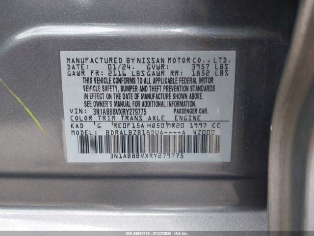 2024 NISSAN SENTRA S XTRONIC CVT 9