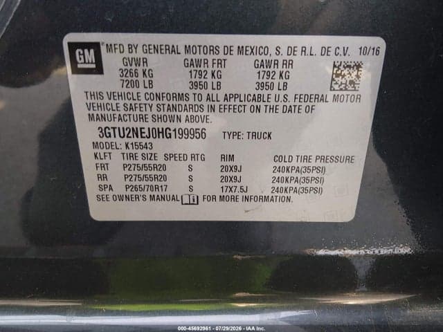 2017 GMC SIERRA 1500 SLT 9