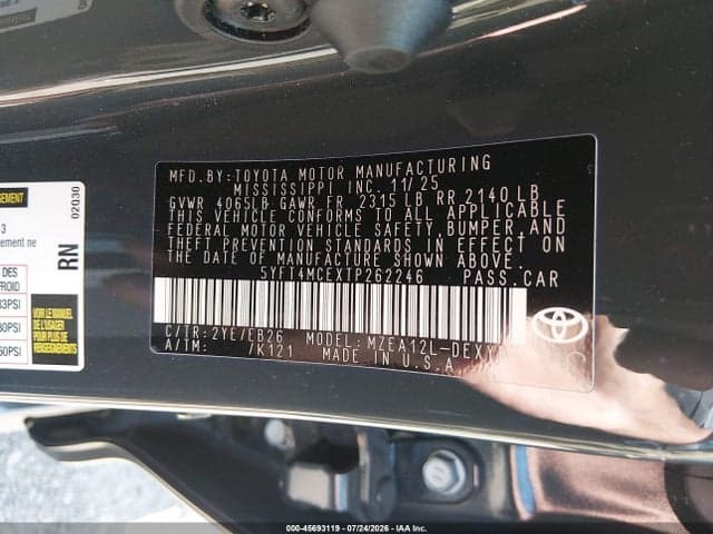 2026 TOYOTA COROLLA XSE 9