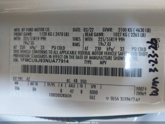 2022 FORD ESCAPE TITANIUM 9