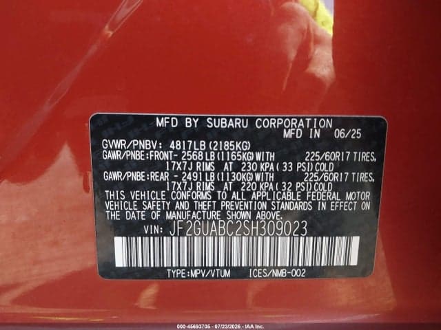 2025 SUBARU CROSSTREK 9