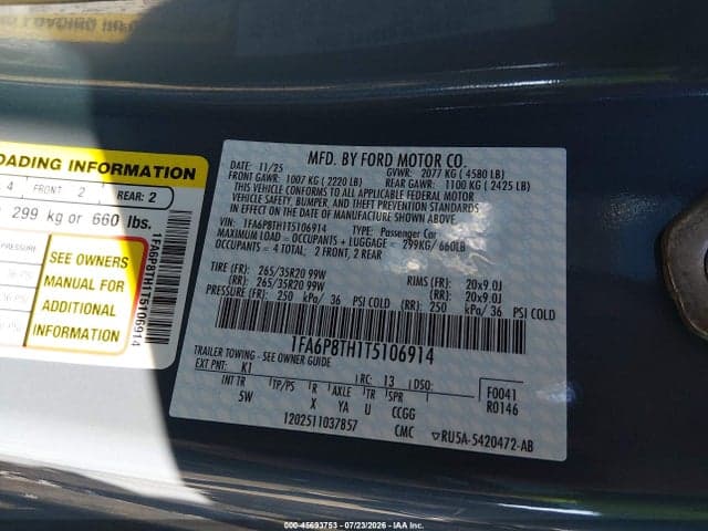 2026 FORD MUSTANG ECOBOOST PREMIUM FASTBACK 9