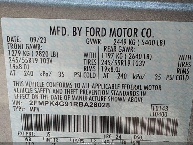 2024 FORD EDGE SE 9
