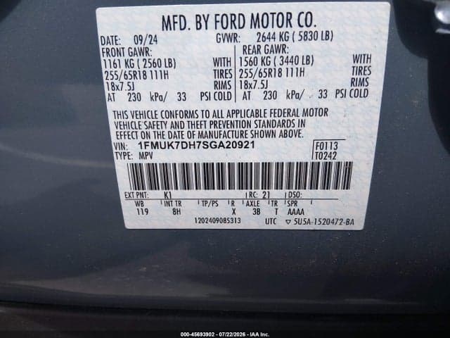 2025 FORD EXPLORER ACTIVE 9