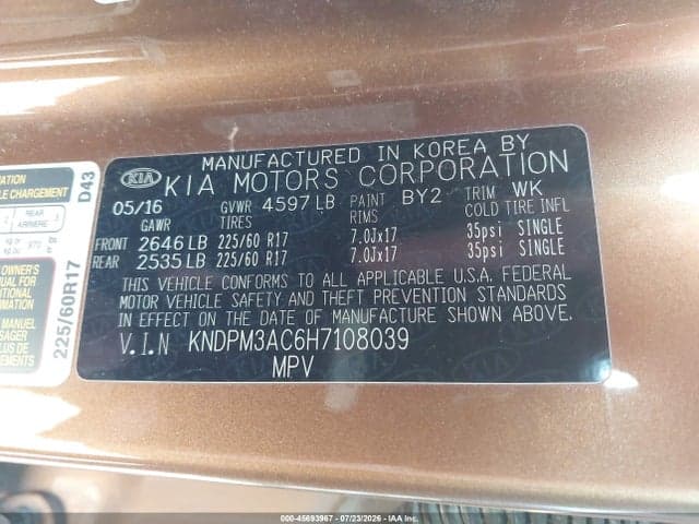 2017 KIA SPORTAGE LX 9