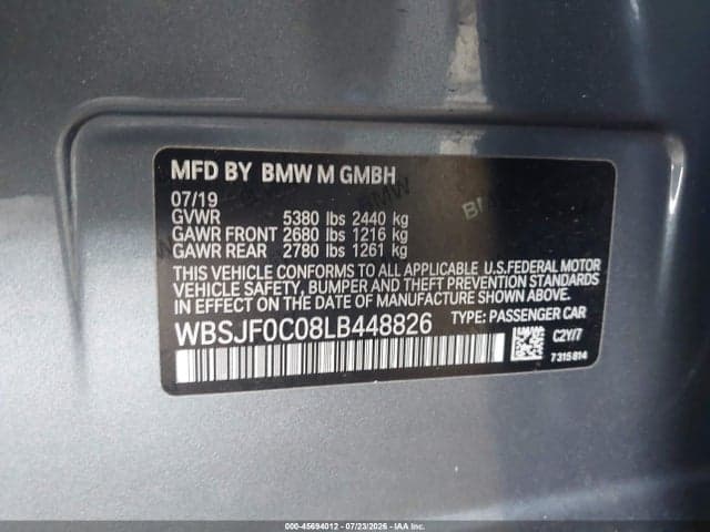 2020 BMW M5 COMPETITION 9
