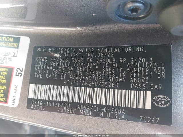 2023 TOYOTA CAMRY SE 9