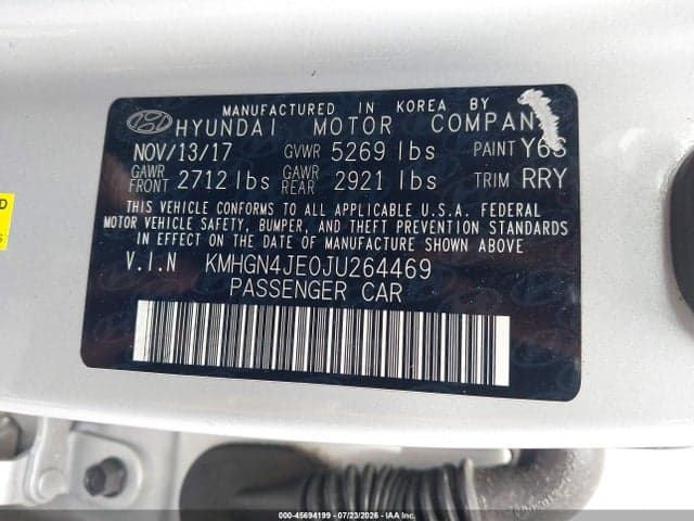 2018 GENESIS G80 3.8 9