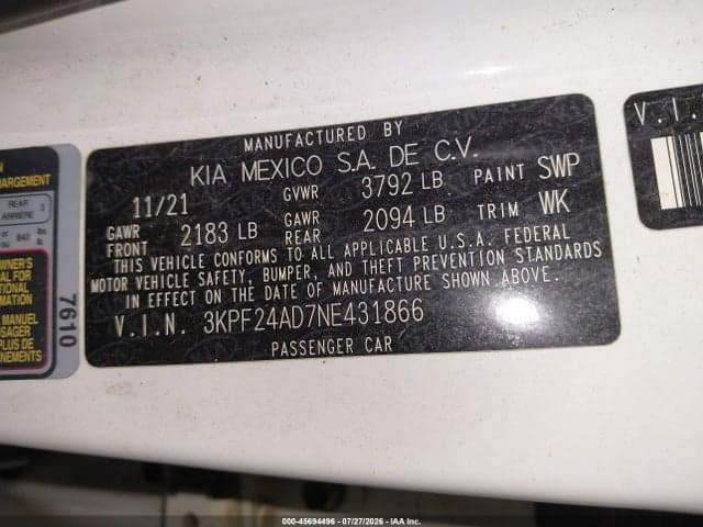 2022 KIA FORTE LXS 9