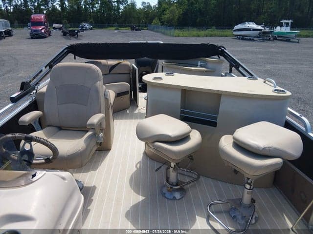 2017 PONTOON BOAT AND TRAILER 8