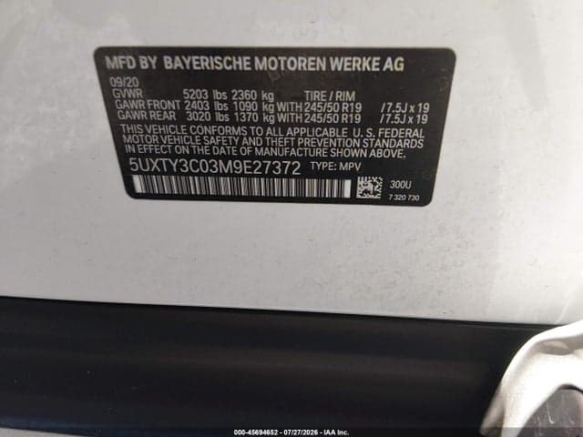 2021 BMW X3 SDRIVE30I 9