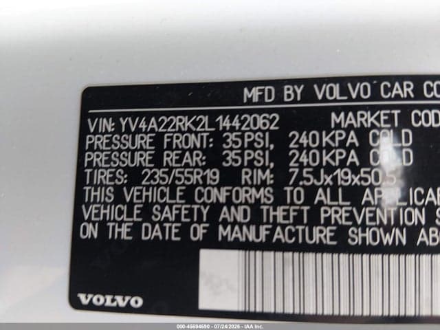 2020 VOLVO XC60 T6 MOMENTUM 9