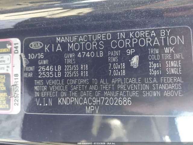 2017 KIA SPORTAGE EX 9