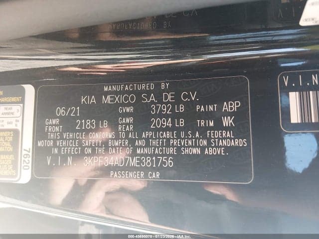 2021 KIA FORTE GT-LINE 9