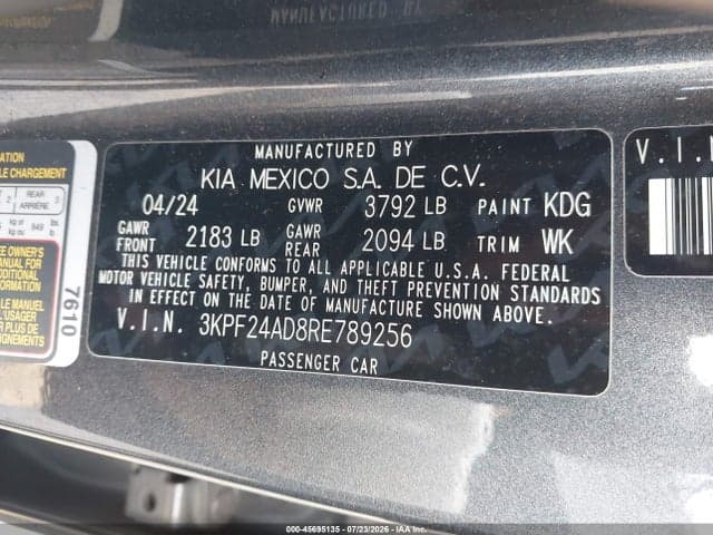 2024 KIA FORTE LXS 9