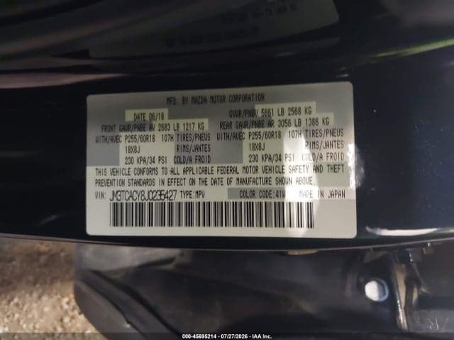 2018 MAZDA CX-9 TOURING 9