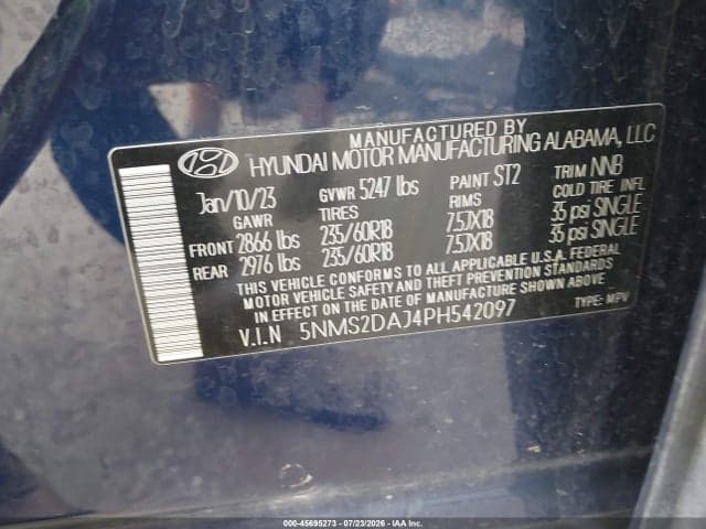 2023 HYUNDAI SANTA FE SEL 9