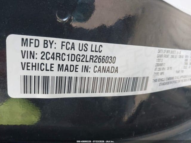 2020 CHRYSLER VOYAGER LXI 9