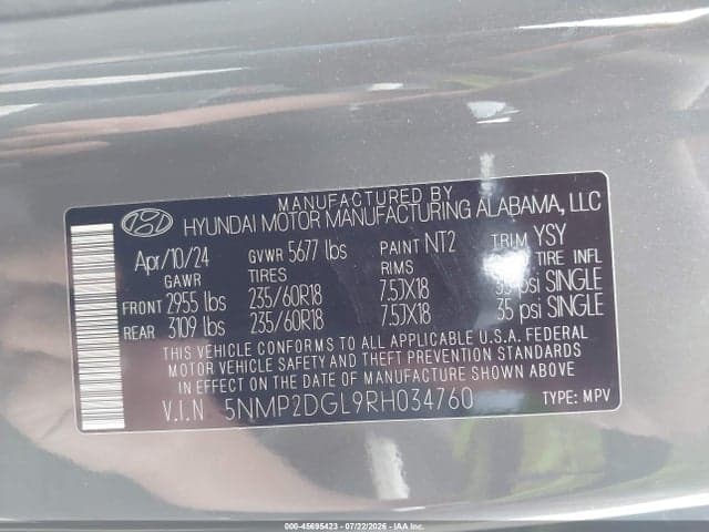 2024 HYUNDAI SANTA FE SEL 9