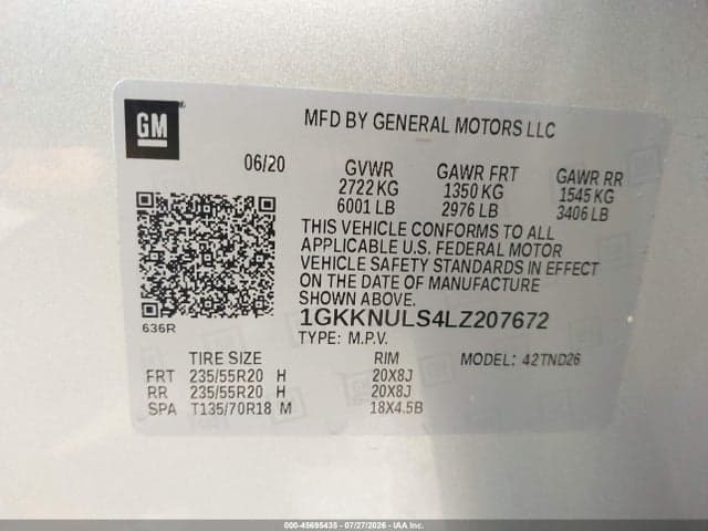 2020 GMC ACADIA AWD SLT 9