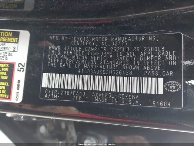 2025 TOYOTA CAMRY SE 9