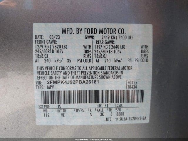 2023 FORD EDGE SEL 9