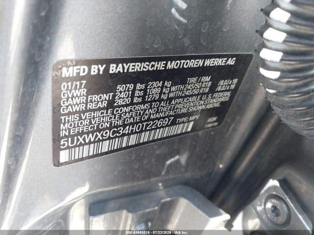 2017 BMW X3 XDRIVE28I 9