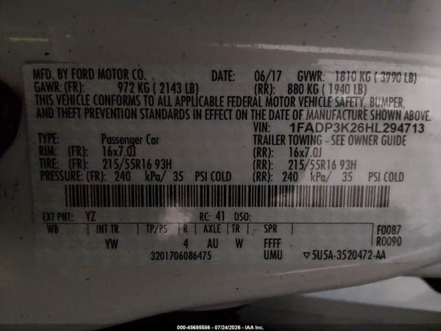 2017 FORD FOCUS SE 9