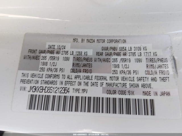 2025 MAZDA CX-90 3.3 TURBO PREFERRED PACKAGE 9