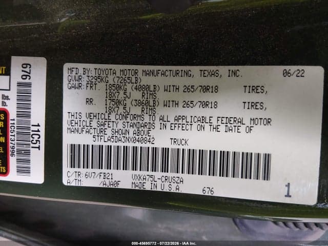 2022 TOYOTA TUNDRA SR5 9