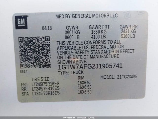 2018 GMC SAVANA 2500 WORK VAN 9