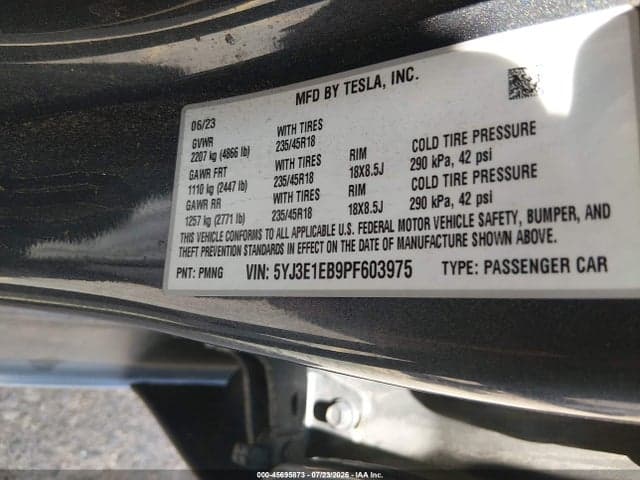 2023 TESLA MODEL 3 LONG RANGE DUAL MOTOR ALL-WHEEL DRIVE 9