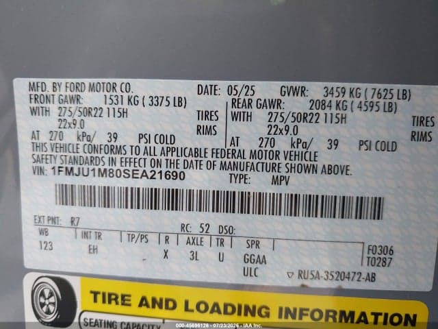 2025 FORD EXPEDITION PLATINUM 8