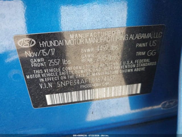 2018 HYUNDAI SONATA SEL 9