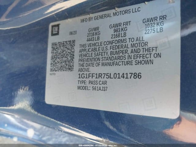 2020 CHEVROLET CAMARO RWD LT1 9